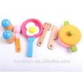 Preschool Pretend Play Conjunto de brinquedos de madeira de cozinha multifunções